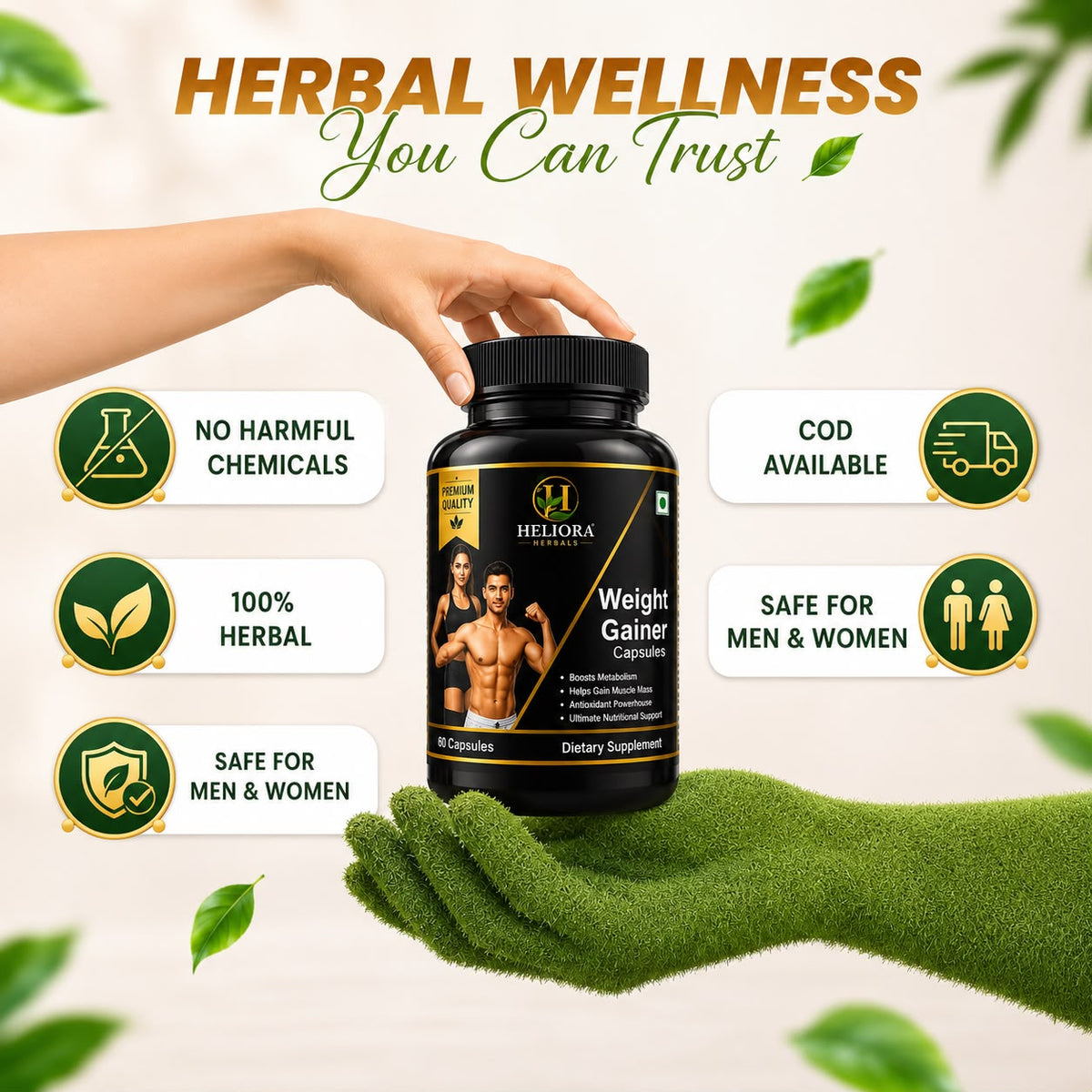 Herbal Weight Gainer Capsule for Men & Women