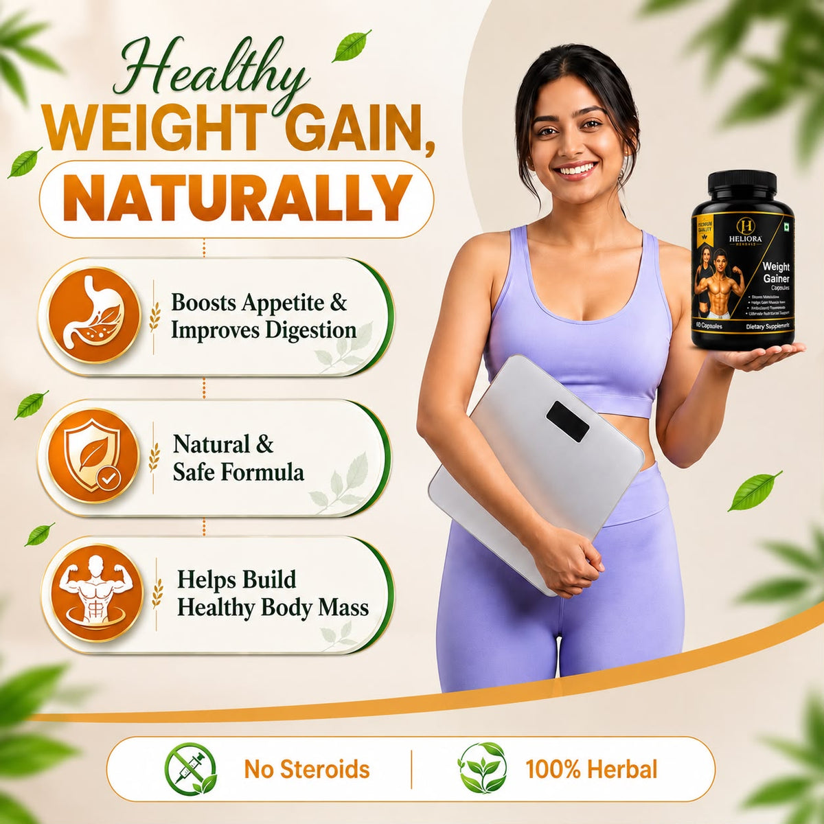 Herbal Weight Gainer Capsule for Men & Women