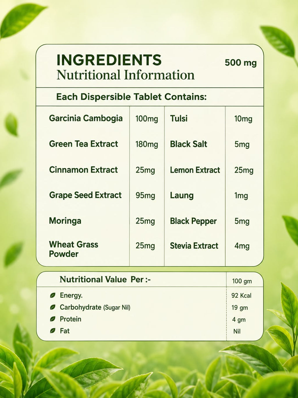 Fat Cutter Green Tea Tablet